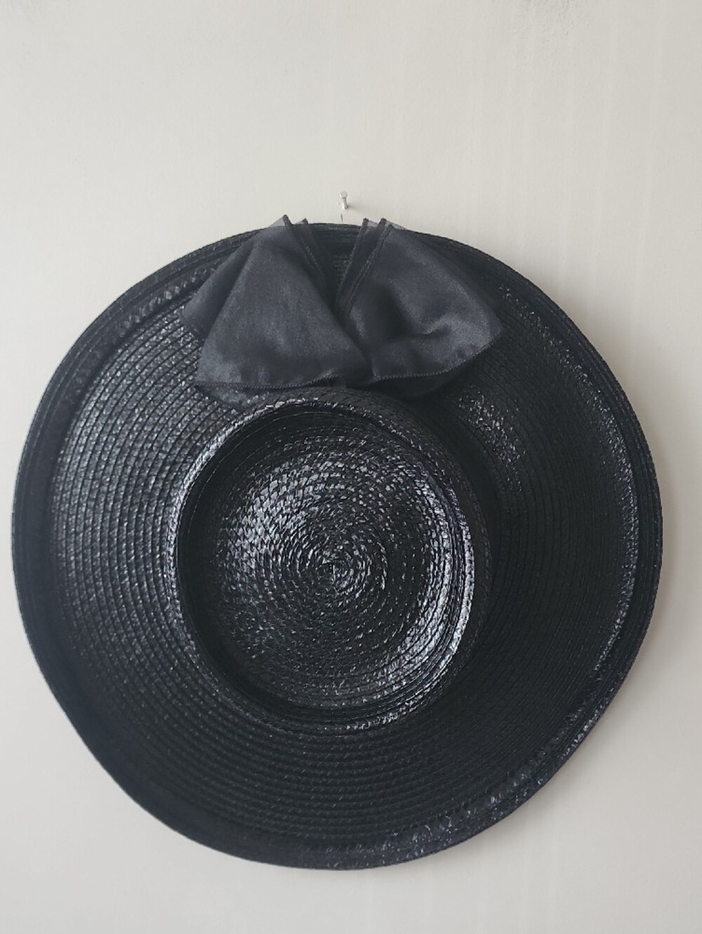 betmar Black Wide-Brim Straw Hat with Bow - Picture 14 of 16